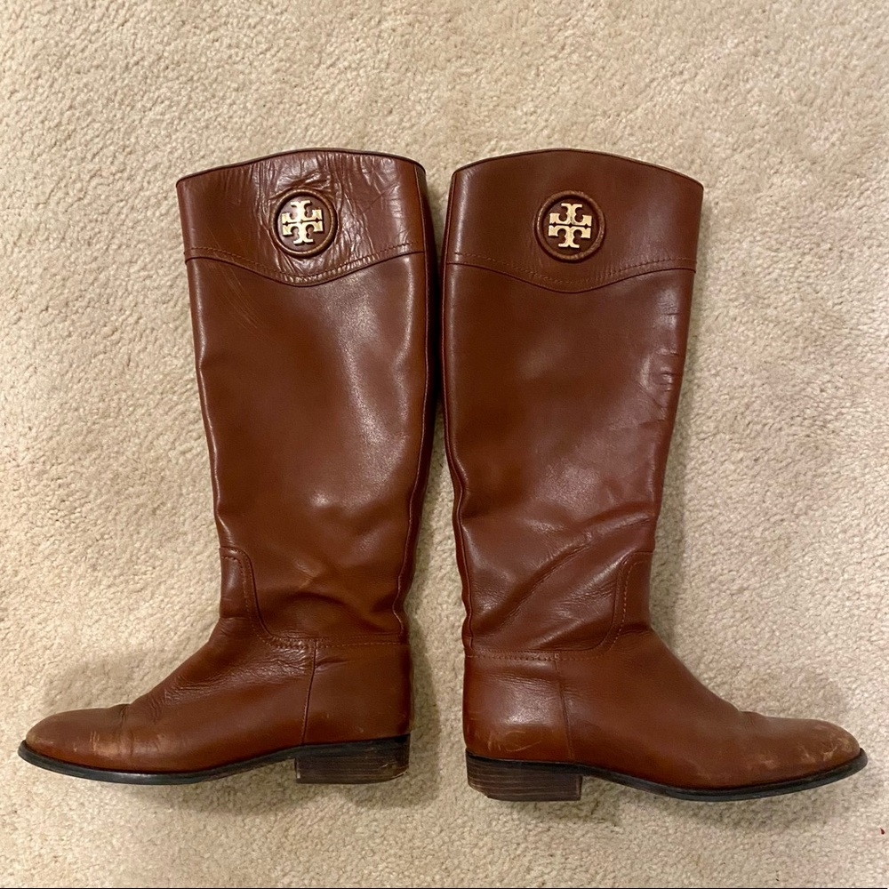 Tory Burch Leather Riding Boots